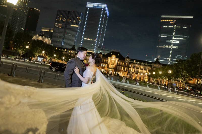 東京駅でもベールショット!
