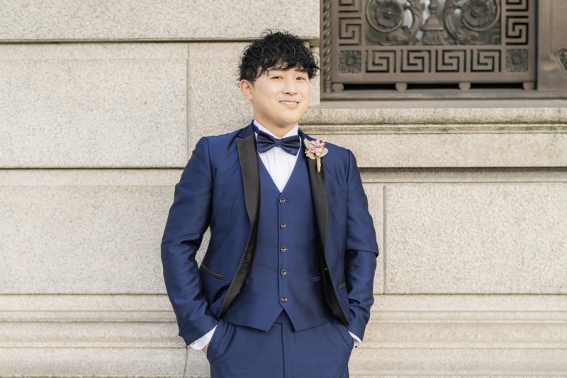 ご新郎様も格好よく！