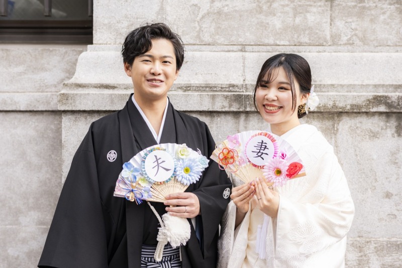 夫＆妻のかわいいお扇子とともに...♡