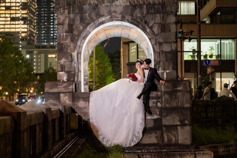 和田倉門で結び撮影終了！