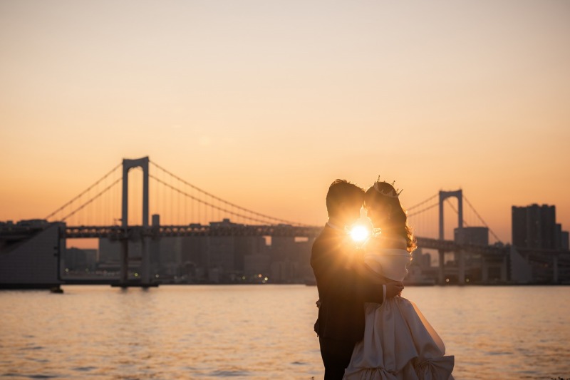 想い出のお台場でフォトウェディング！