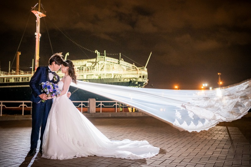 氷川丸とベールショット!