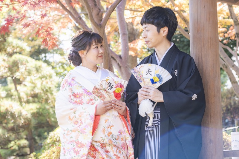 庭園で華やかにお写真を♪