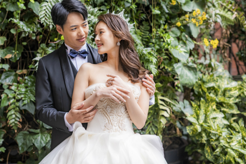 青々とした草木と