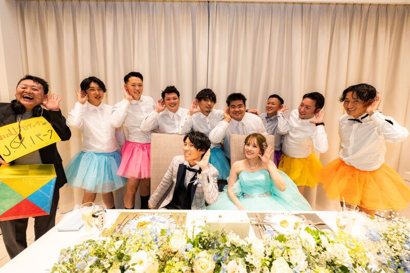 お色直しでカラードレスに☆