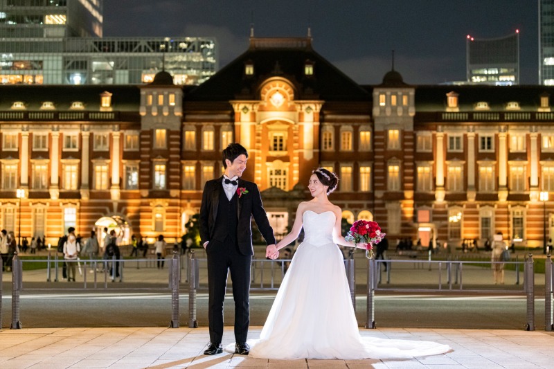 東京駅前でセンターショット☆