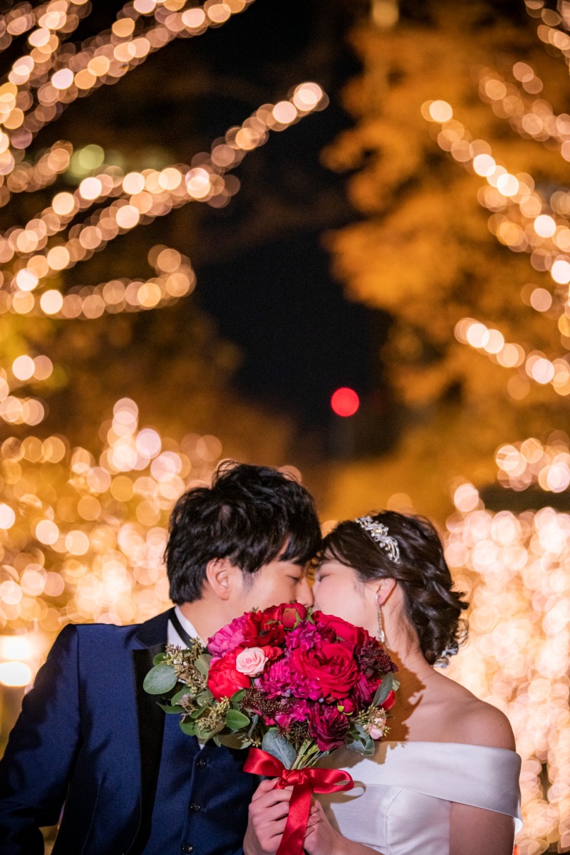 ブーケで隠して♡