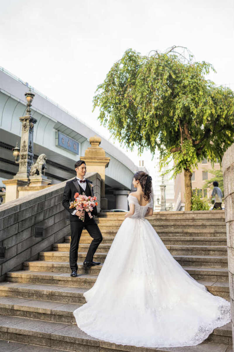 トレーン付きドレス☆