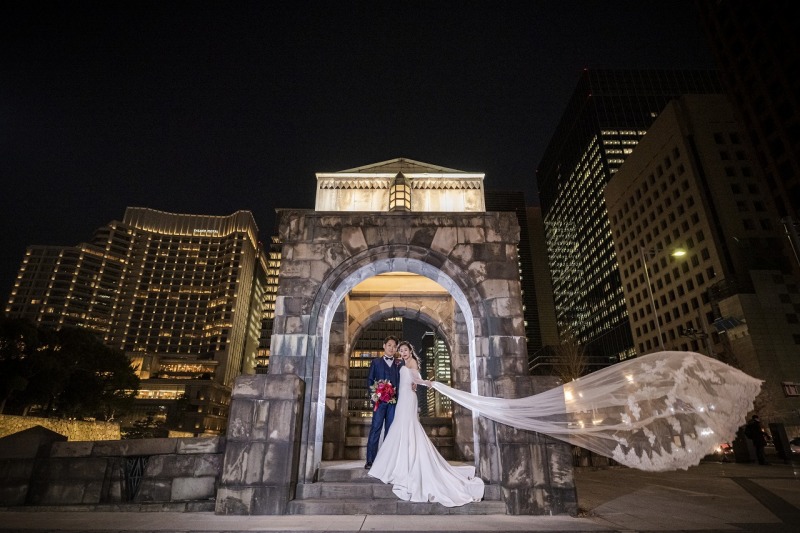 和田倉門でベールショット!