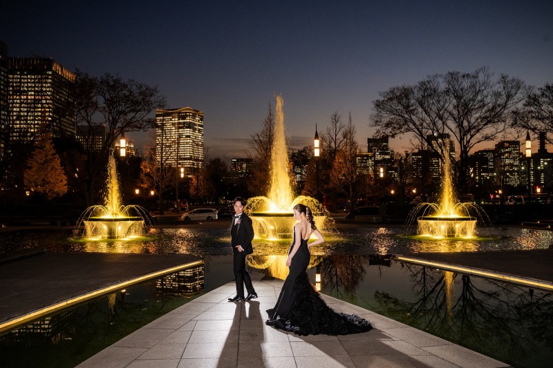 噴水が三本上がった！