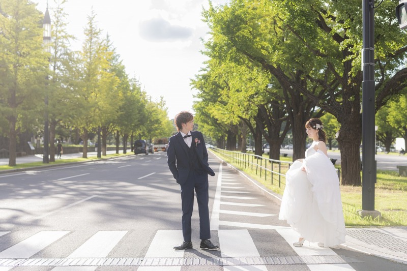 行幸通りをお二人で歩んで