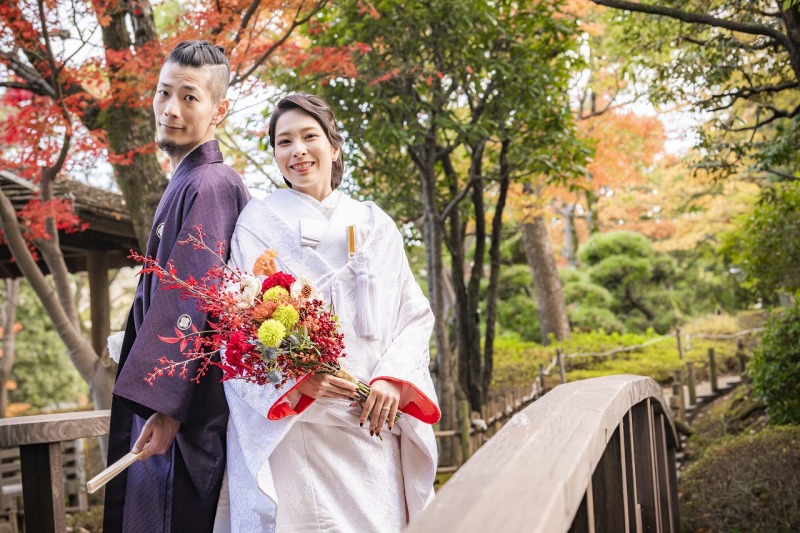 燃えるような紅葉と