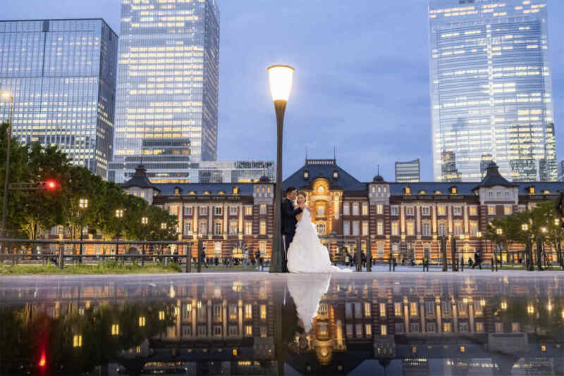 東京駅でリフレクションショット!