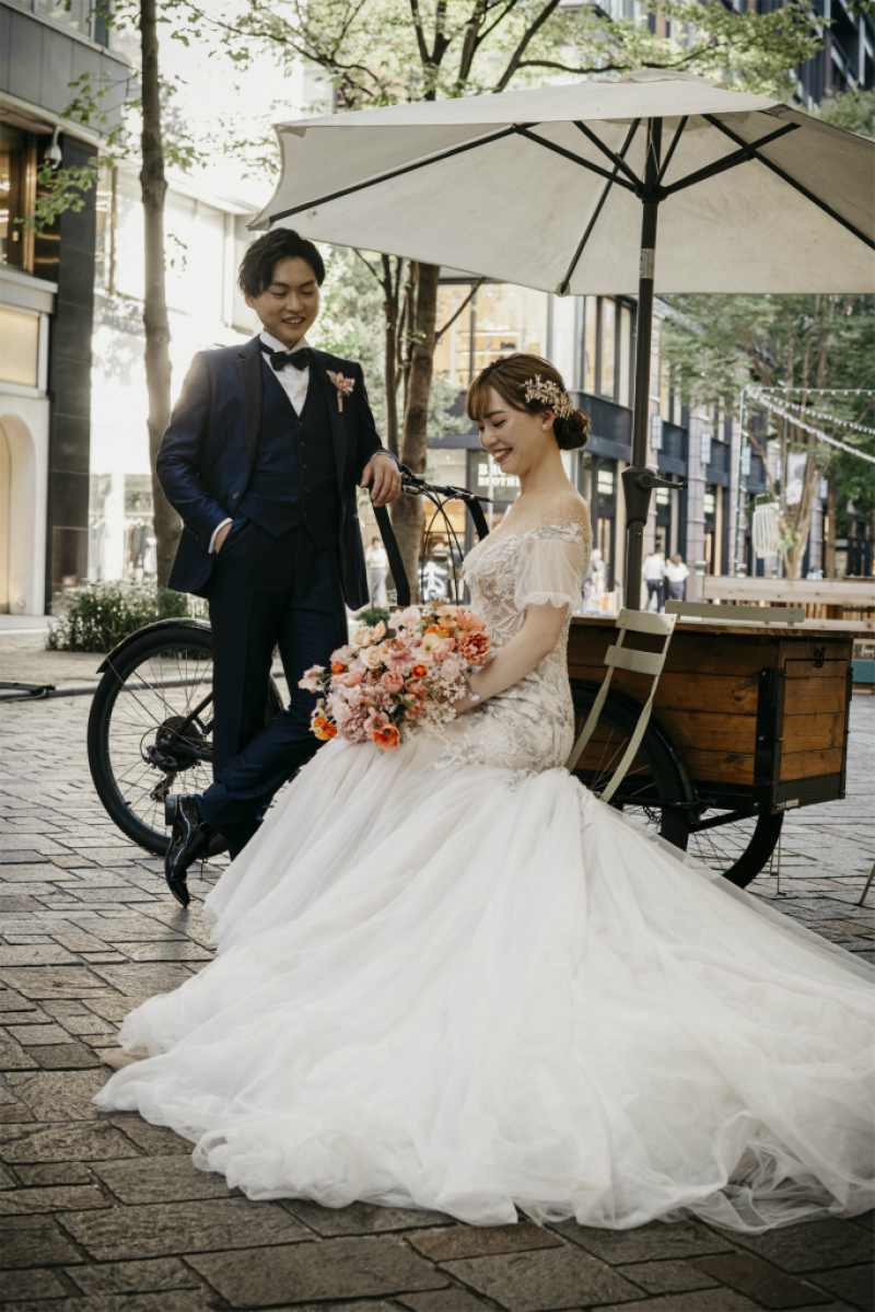 パラソルの下でカジュアルに♡