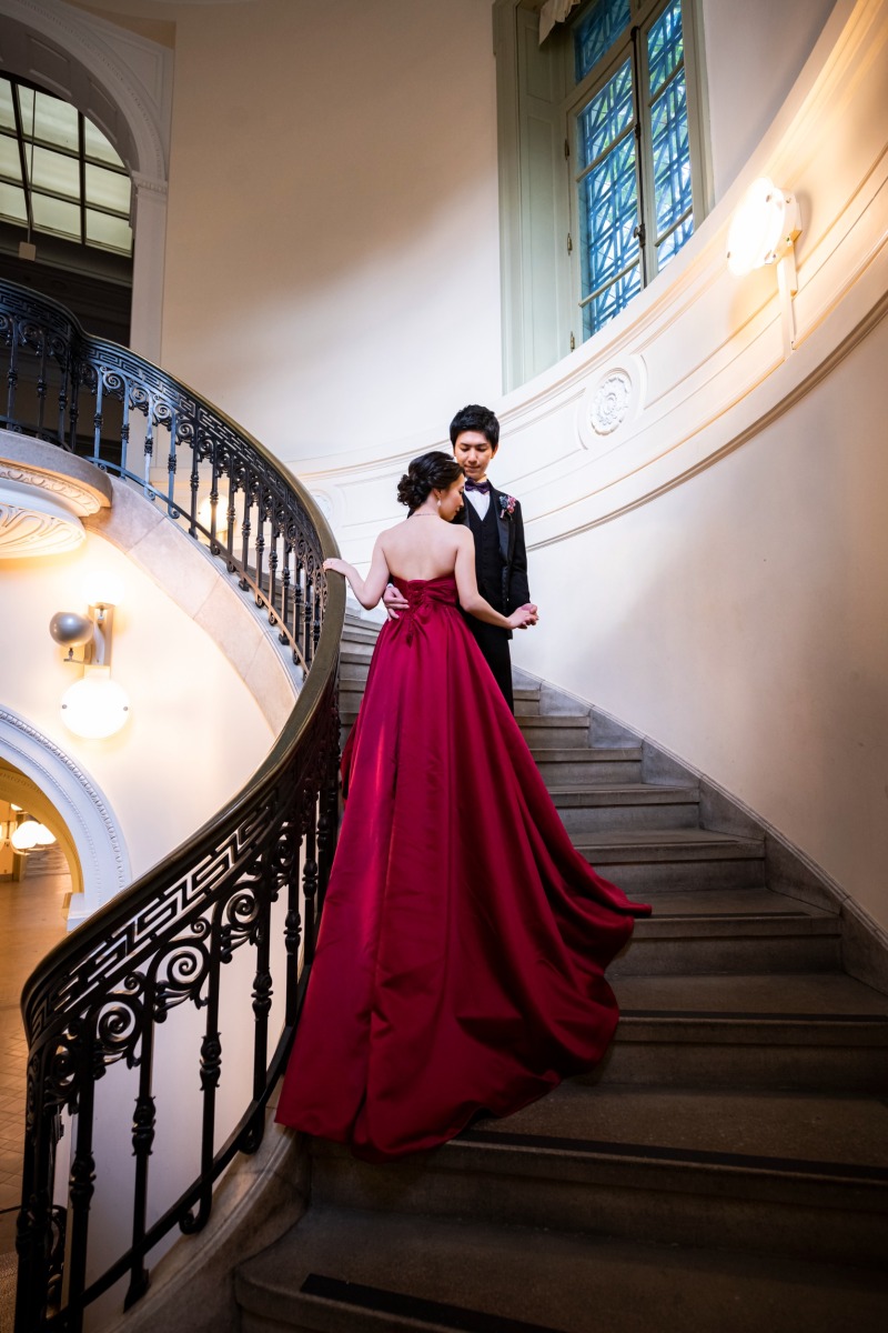 エレガントな階段ショット