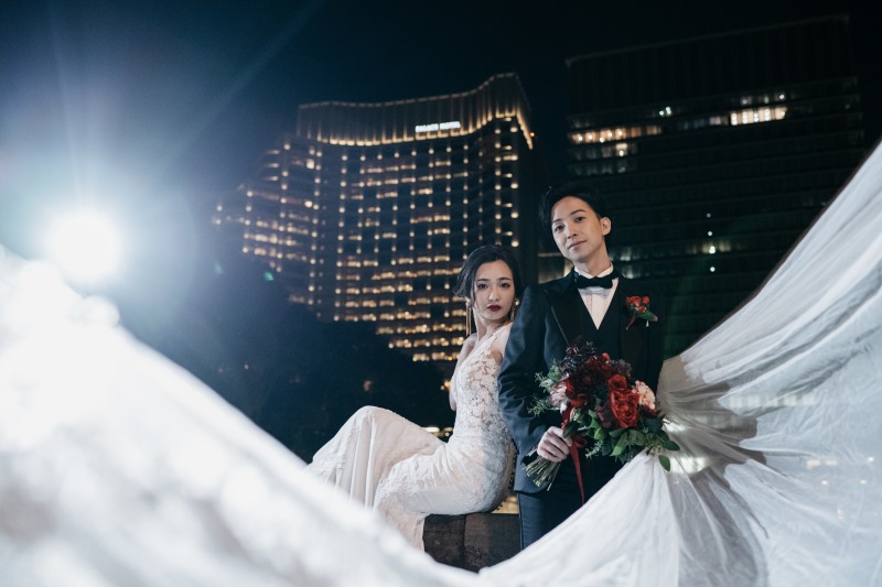 パレスホテル背景にベールを使って☆