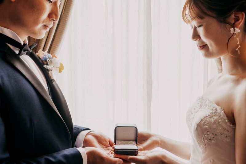 指輪とのお写真