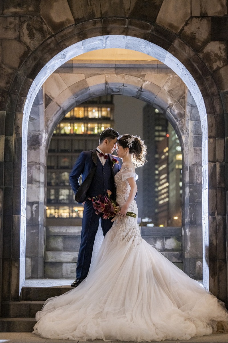 和田倉門でおでここつん♡