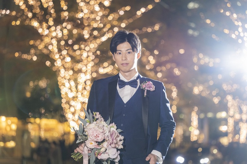 ご新郎様の格好いいソロショット