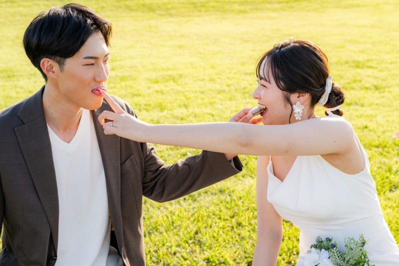 仲良く食べさせ合いっこ♡