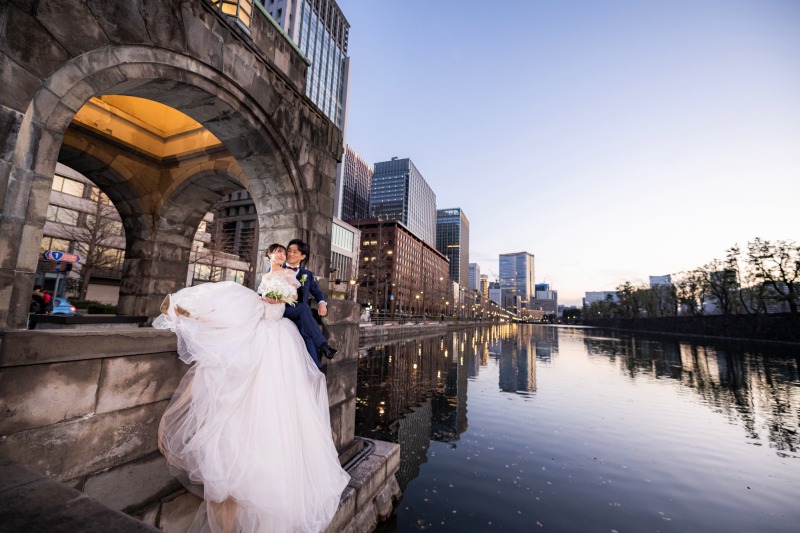 和田倉門と夕焼け空