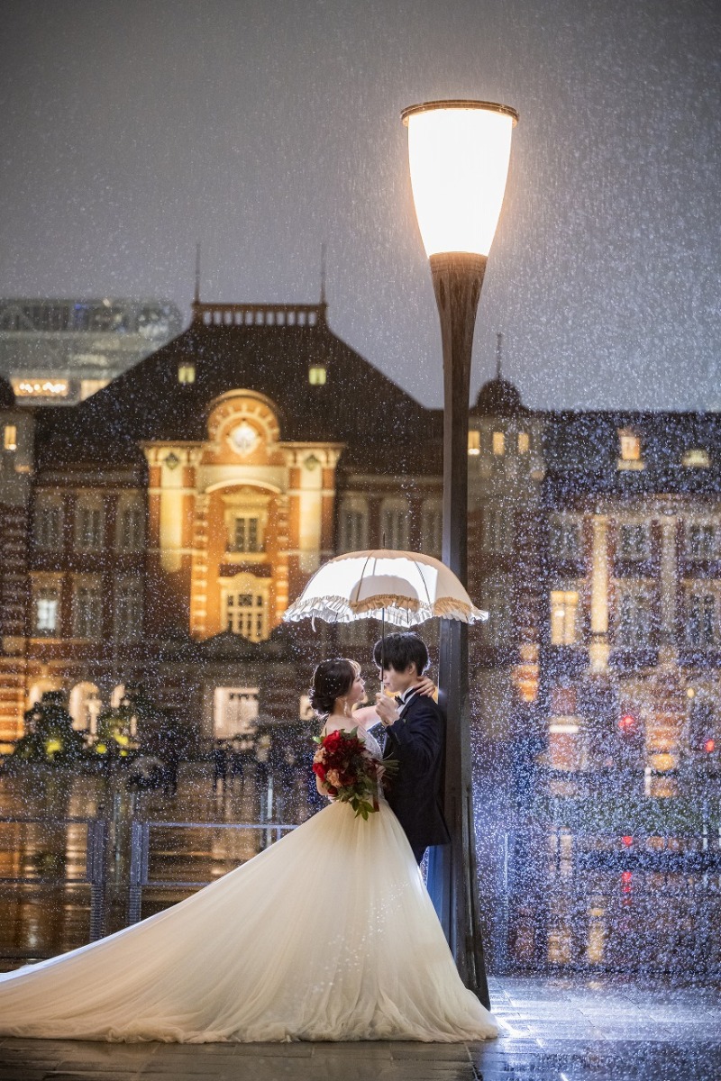 東京駅、雨、二人の世界♡