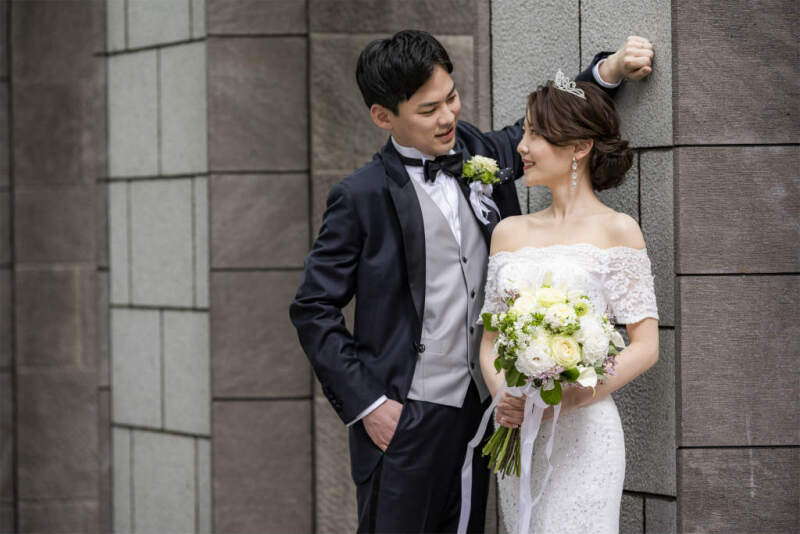 壁ドン風な撮影