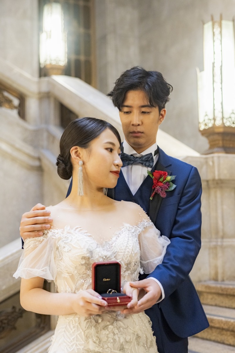 リングケースとバックハグショット♡