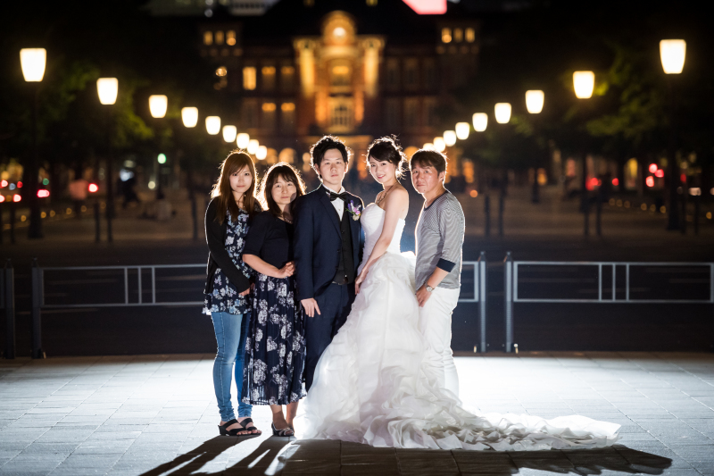 ナイトで家族写真☆