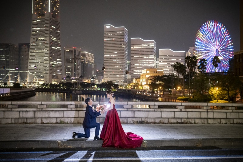 万国橋でプロポーズショット！
