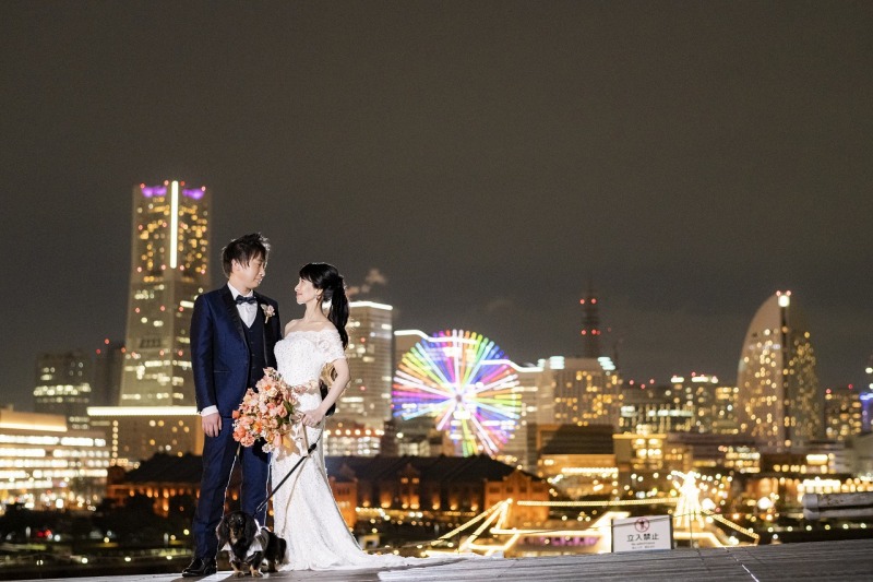 観覧車をバックに☆