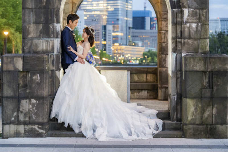 見つめあうおふたりの優雅な1枚…