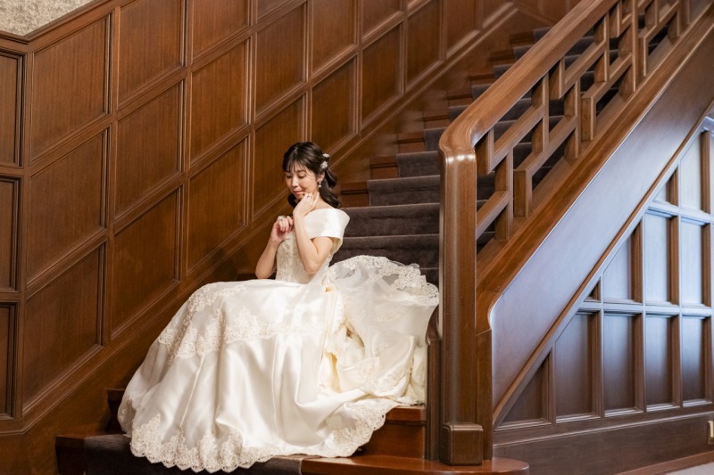 階段でお座りショット