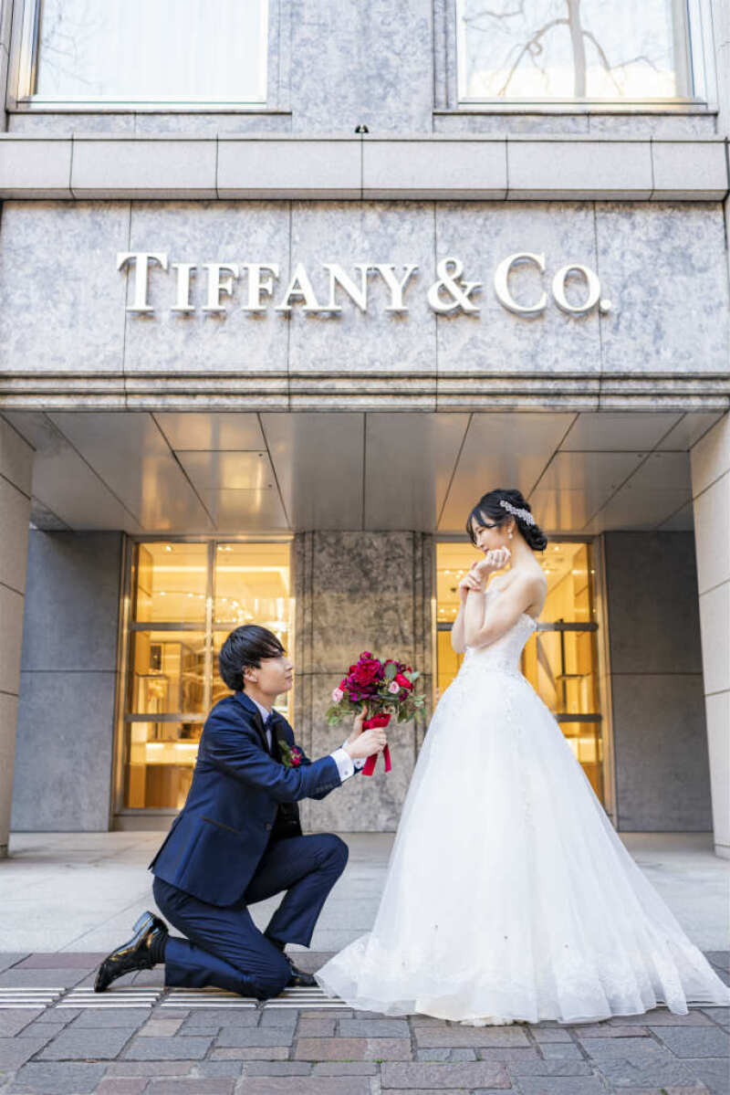 ティファニーでプロポーズショットを