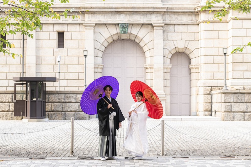 和装で華やぐ日本橋