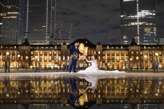 【Nightプランでリフレクションショット】東京駅と和田倉門で特別な一日に♪