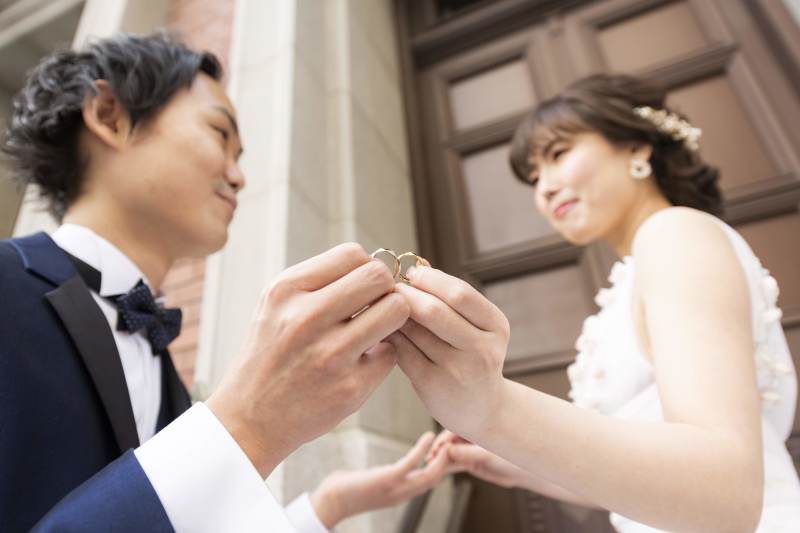 お揃いの指輪で☆