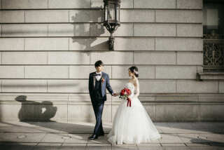 前撮り撮影を東京駅周辺ロケーションで♪