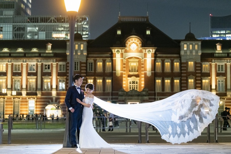 東京駅でベールショット!