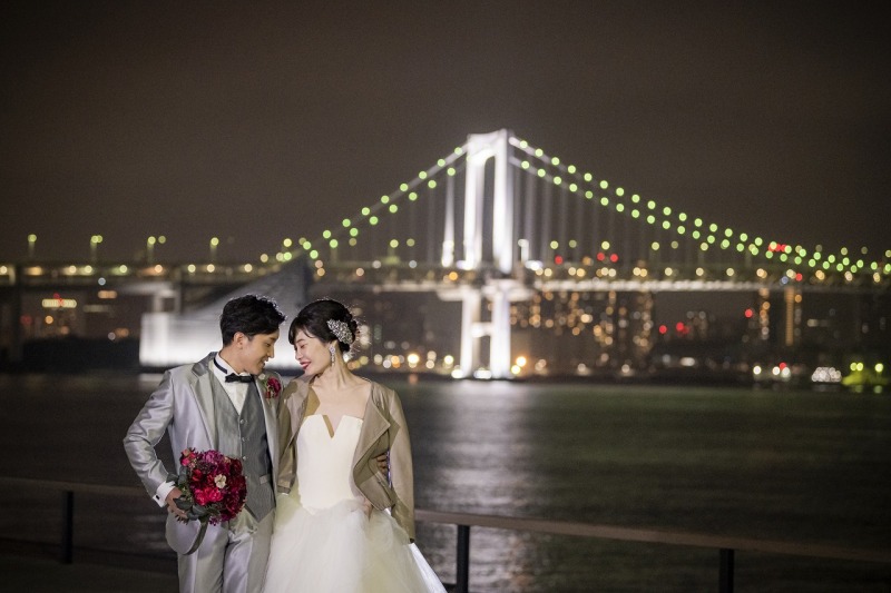 贅沢丸1日撮影！輝くレインボーブリッジと前撮り撮影♪