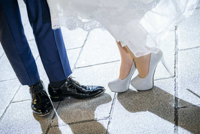 シューズが輝く足元ショット☆