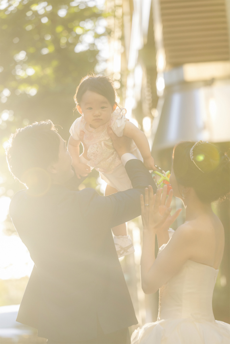 家族で陽だまりに包まれて