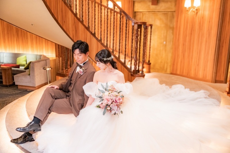 おふたりで座りショット