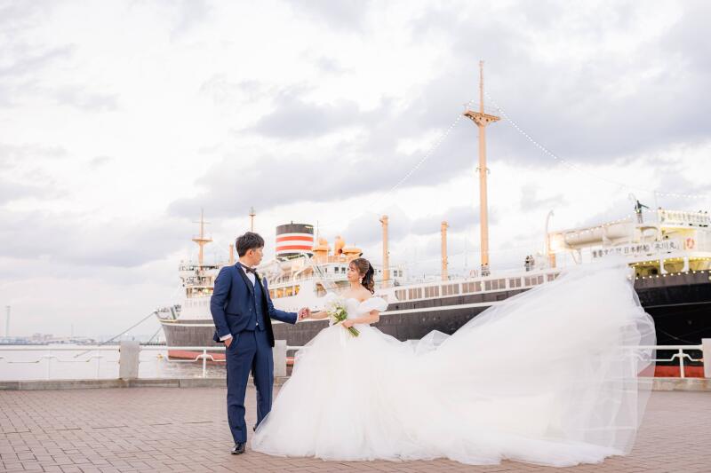 氷川丸と一緒に