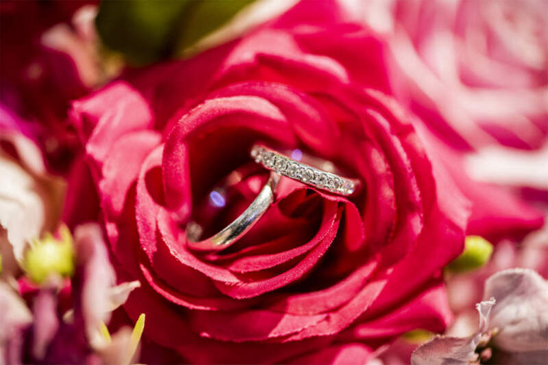 指輪のお小物ショットも華やかに
