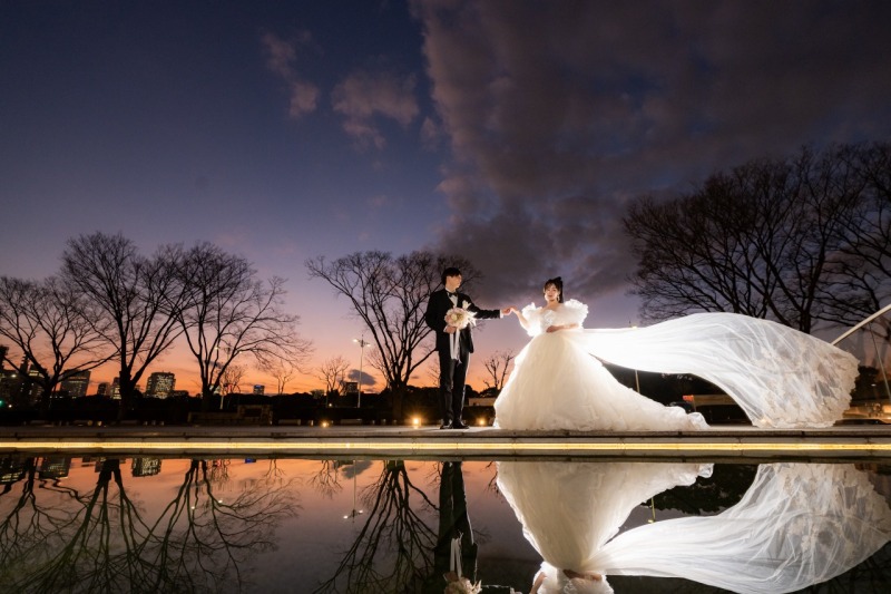 なびくベールショット！