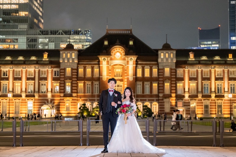 マイドレスで東京駅周辺前撮り♪