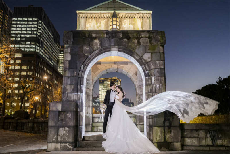 和田倉門でベールショット!