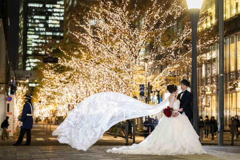 イルミネーションとベールショット!