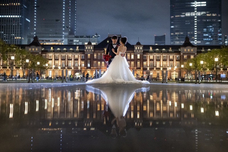 東京駅でリフレクションショット♪